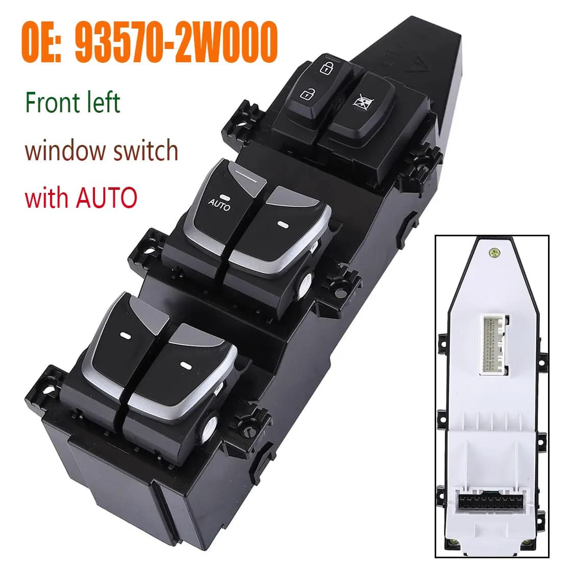 Finestra Interruttore di Controllo per Hyundai Santa Fe IX45 DM 2013 2014 2015 2016 Anteriore Sinistro Elettrico Sollevatore di Vetro Pulsante Parti 93570-2W000