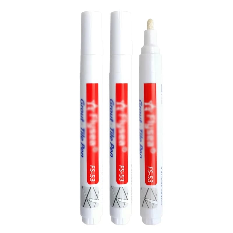 Penna Impermeabile per Fughe, Pennarello per Piastrelle, Strumento per Riparazione Fughe Murali, per Piastrelle Nere, Bianche, Beige, Pavimenti e Bagno, Decontaminazione