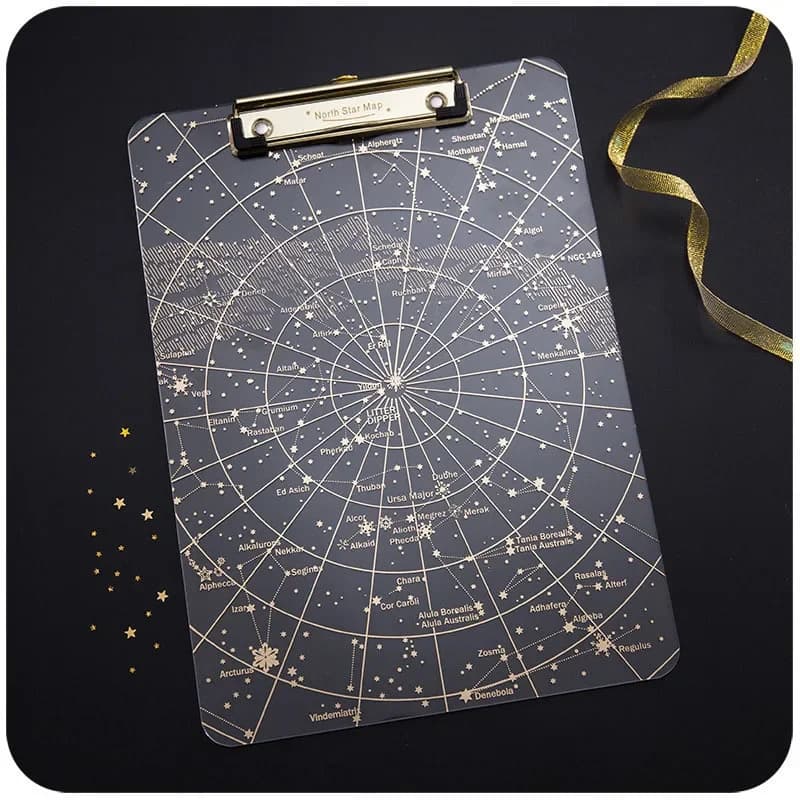 Big Starry Sky appunti trasparente A4 Paper Writing Pad cartelle portadocumenti scuola cancelleria per ufficio Clip Board