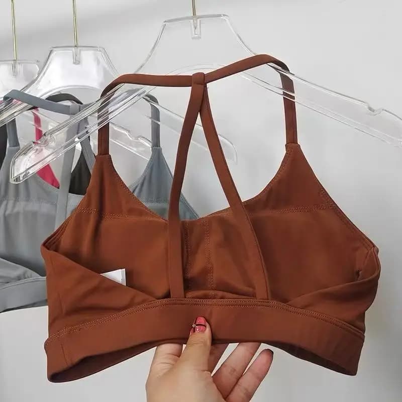 Sport bra Nude Gathering Anti-shocket fitness bra with sexy back women's quick drying Pilates Training Sports Running Yoga Canotta