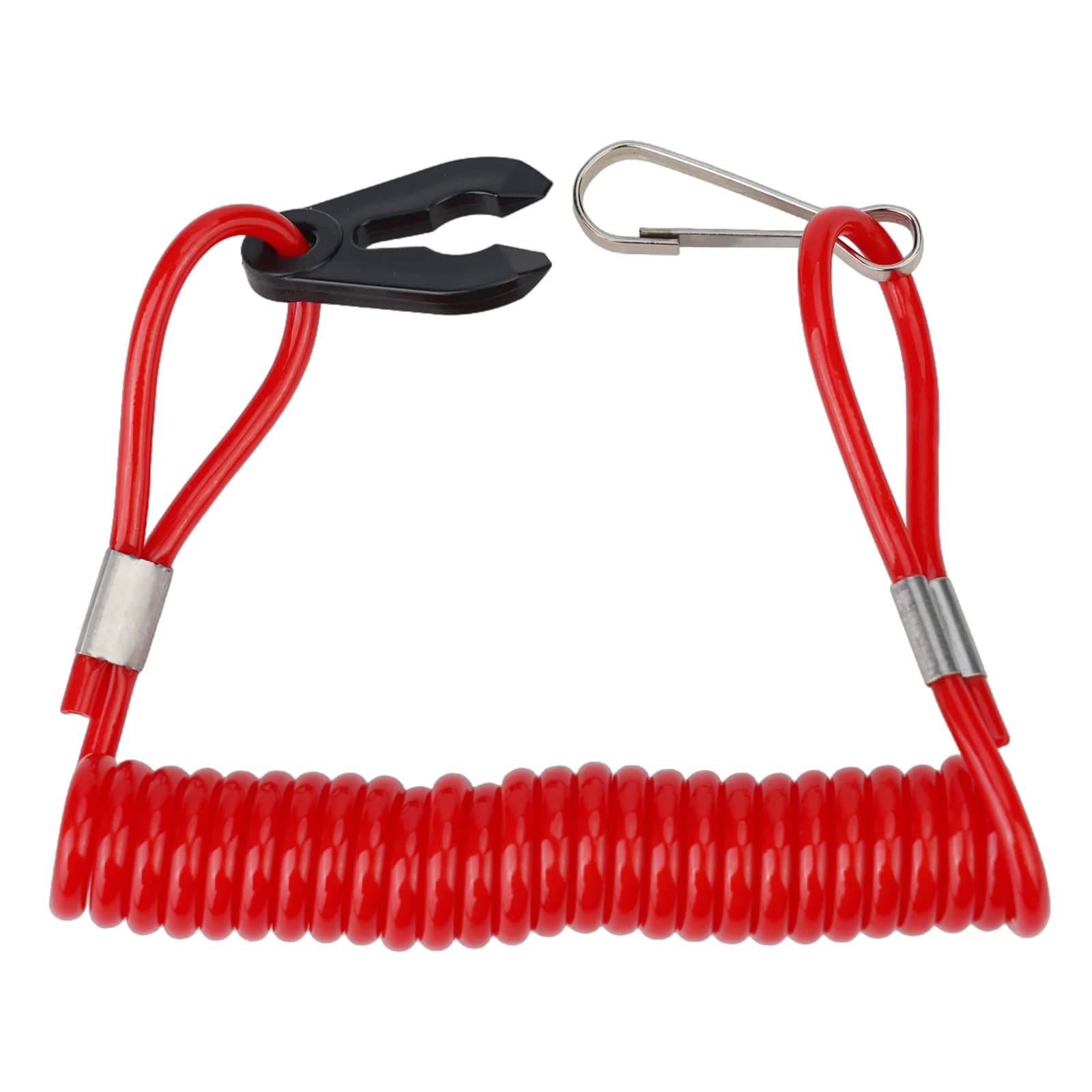Cordino chiave interruttore di uccisione barca rossa da 1,6 m per Honda Ya-maha Evinrude Johnson Tether Kill Switch Corda di sicurezza con 2 chiavi