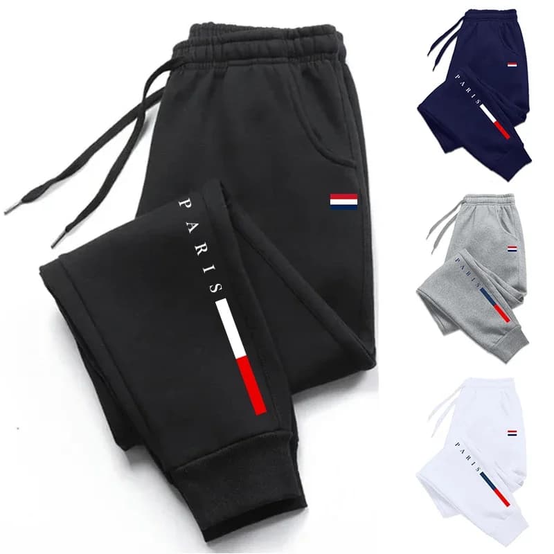 Men's Versatile Sports Pants with Printing, Casual, for Fitness and Jogging, Sportswear 2026 Best Seller Style Harajuku