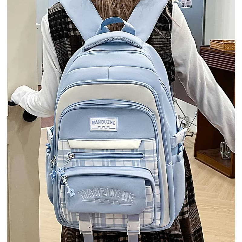 Zaino unisex per studenti: borsa da scuola di grande capacità per pendolari e viaggi (scuola media, scuola superiore, college)