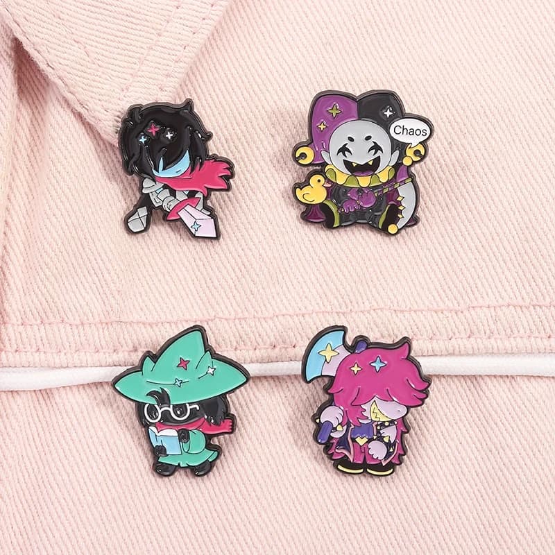 Deltarune Susie Kris Spille smaltate RPG Personaggi del gioco Spille Zaino da bavero Distintivo Accessori per gioielli Regali per i fan Amici