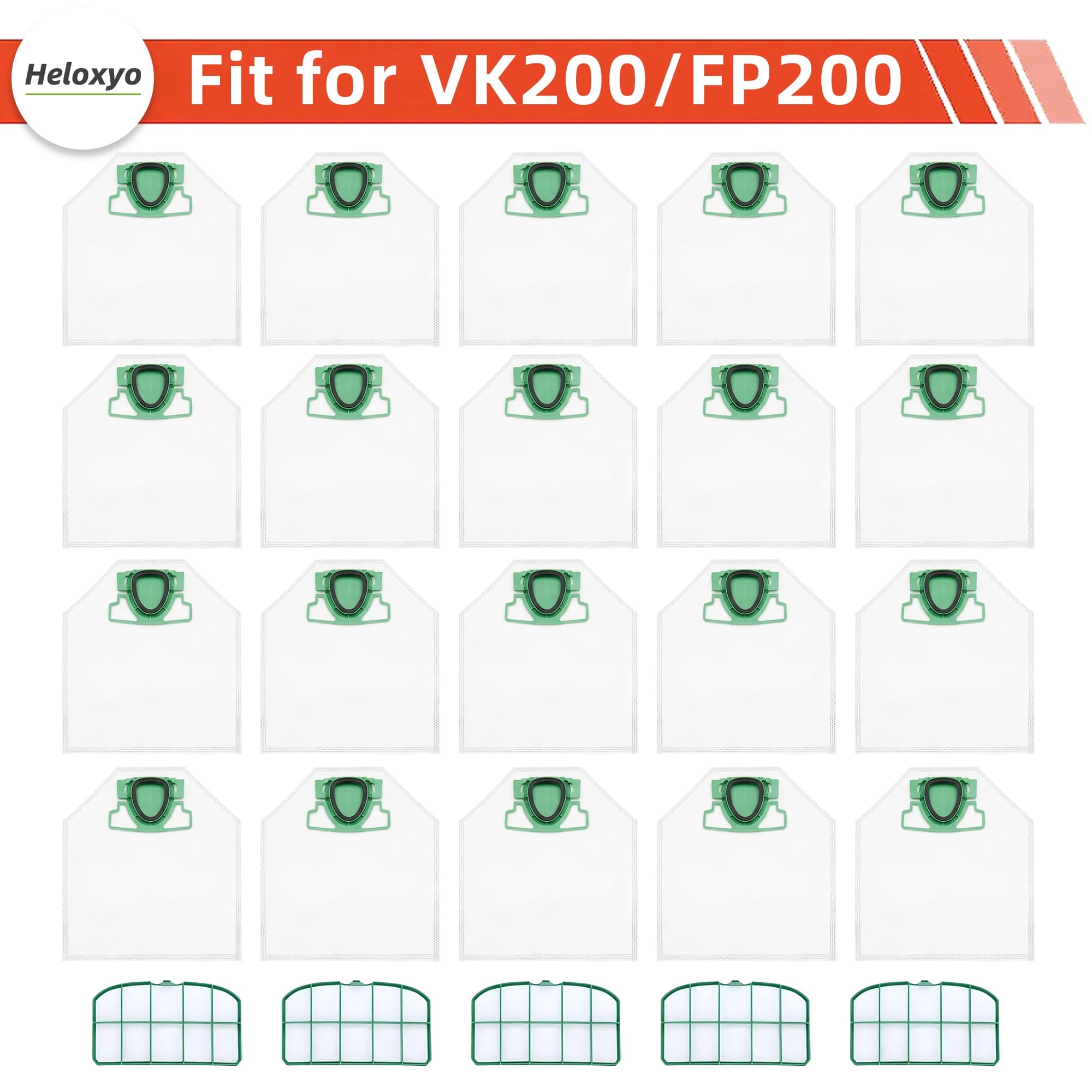 2/4/6/8 PCS Adatto per Vorwerk Kobold VK 200 accessori per aspirapolvere FP200 sacchetti filtro filtro di ricambio VK200 sacchetti per la polvere