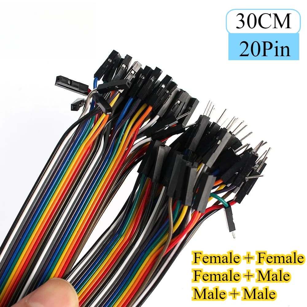 20Pin 30cm Jumper Wire Dupont Line Male to Male/ Female to Male/ Female to Female Cavo Dupont Kit Assorted for Arduino