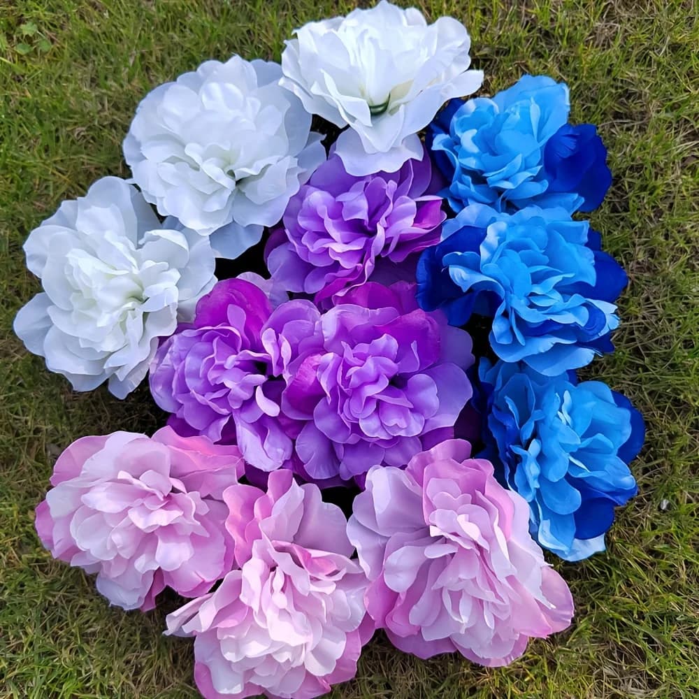 100 pezzi di seta Dahlia teste di fiori 10 cm decorazione della casa fiori artificiali fiore fai da te ghirlanda da parete confezione regalo bouquet di fiori riempitivo