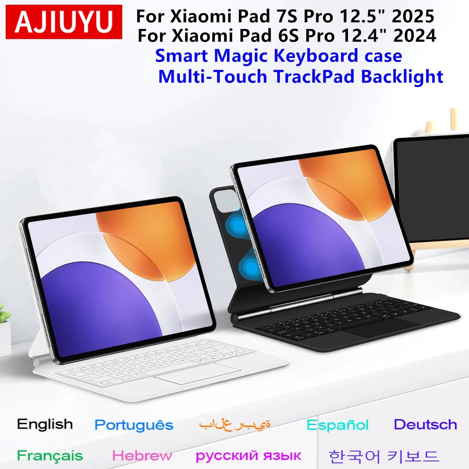 Tastiera magica per Xiaomi Pad 7S Pro 12.5 pollici 2025 Mi Pad 7s 6s Pro 12.4 12.5 Tablet Smart Case Cover Folio Multi-Touch retroilluminato