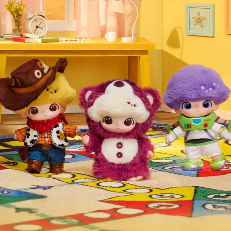 POP MART DIMOO WORLD PIXAR Series Vinyl Plush Pendant Blind Box Doll Guess Bag Toys Mystery Box Anime Action Ornament Collection