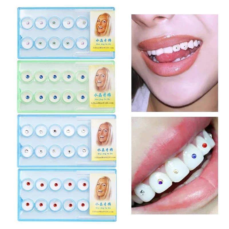 10 pcs Dentale Diamond Crystal Ornaments Dente Gemma Tooth Whitening Denti Jewels of Precious Stone Brilliant Oral Decoration for Health Dentale
