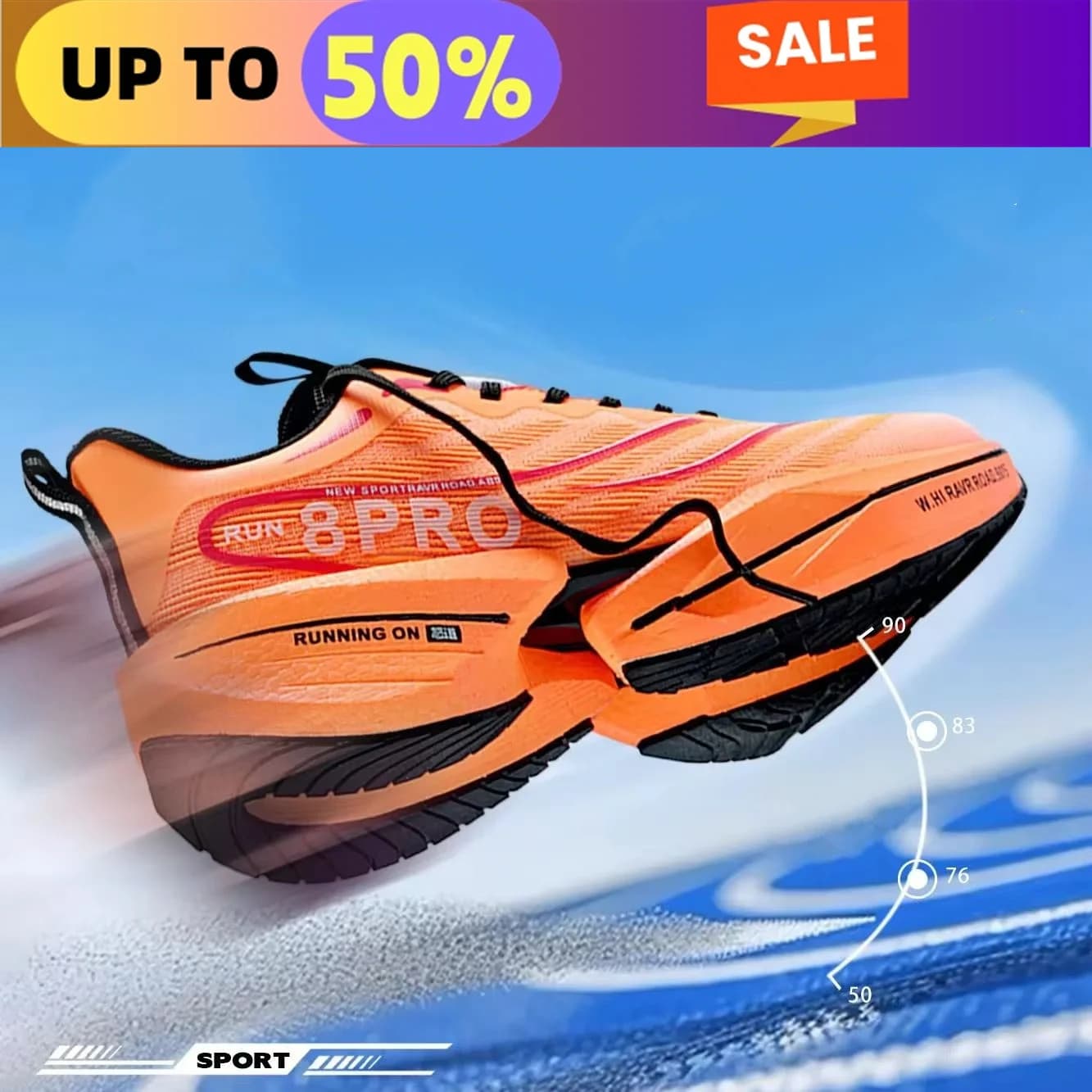 Men's Running Shoes Sports Marathon Carbon Plate High Quality Breathable Women's Breathable Air Bearing