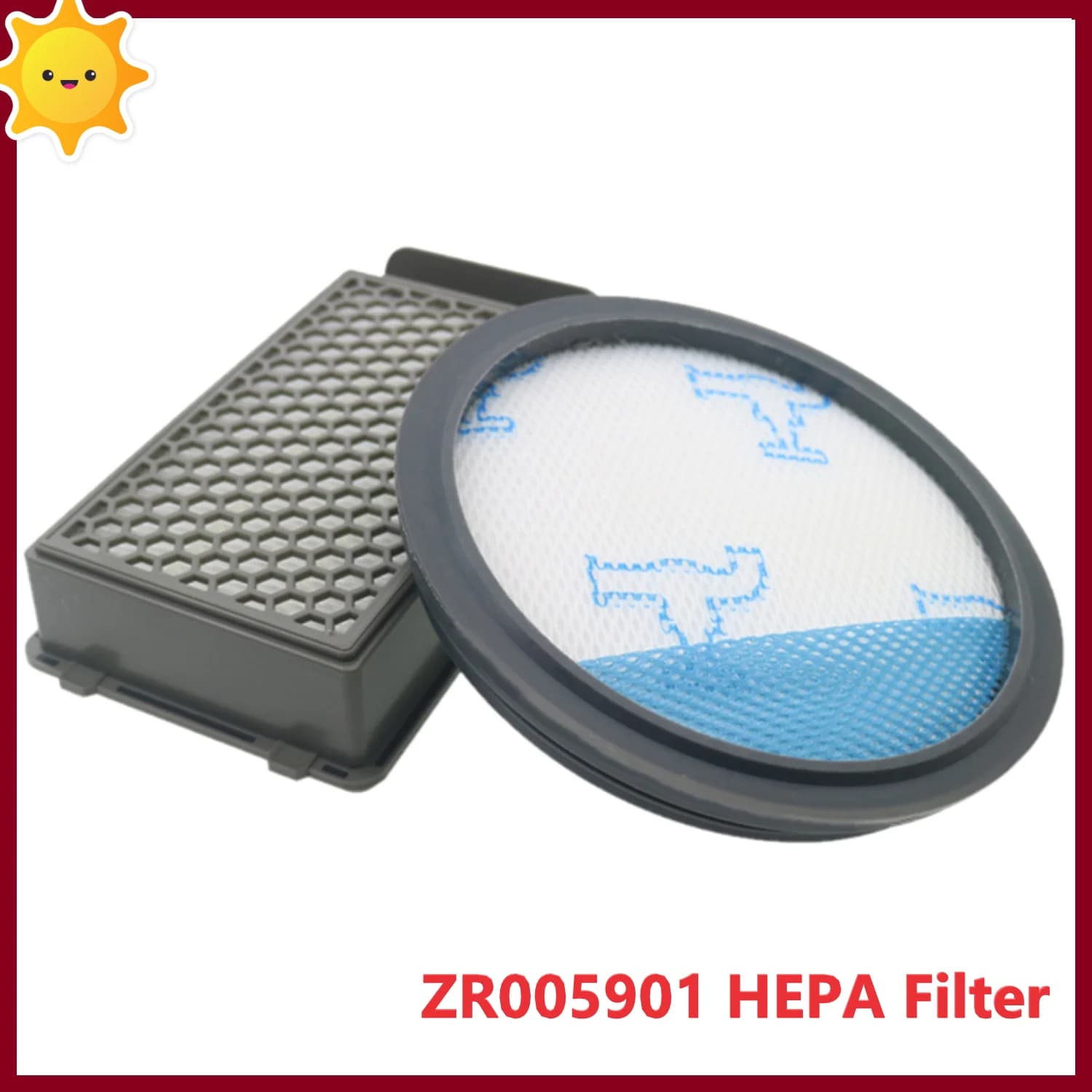 ZR005901 HEPA Filter Replacement Parts for Rowenta Cyclonic Power Vacuum RO3753EA RO3718EA RO3724EA RO3731EA RO3786EA RO3798EA