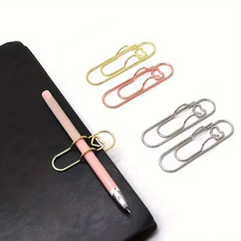 4 multifunctional pen clip, pen clip, paper clip, pen clip with button, notebook accessories, pen clip with fixing base