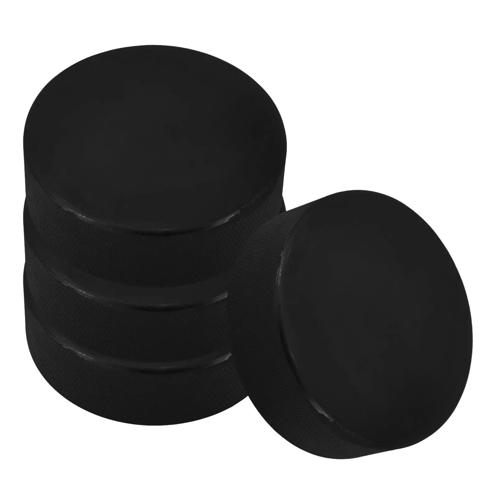 Set di 4 Dischi da Hockey su Ghiaccio in Gomma, Misura Standard, Basso Attrito, per Allenamento, Adolescenti e Adulti, per Giochi di Pattinaggio