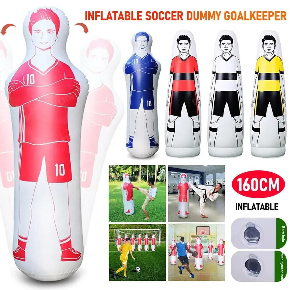 160cm PVC adult inflatable soccer training goalkeeper football training mannequin doorkeeper for children standing bag boxing Tumbler