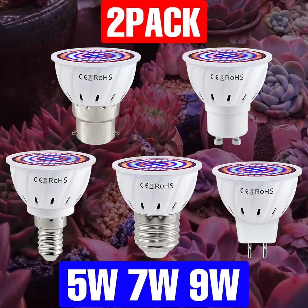 9W LED Impianto di Riempimento LED Spettro Completo E27/E26 Interno In Vaso Coltiva La Luce Serra Tenda Idroponica Semina Coltivazione illuminazione