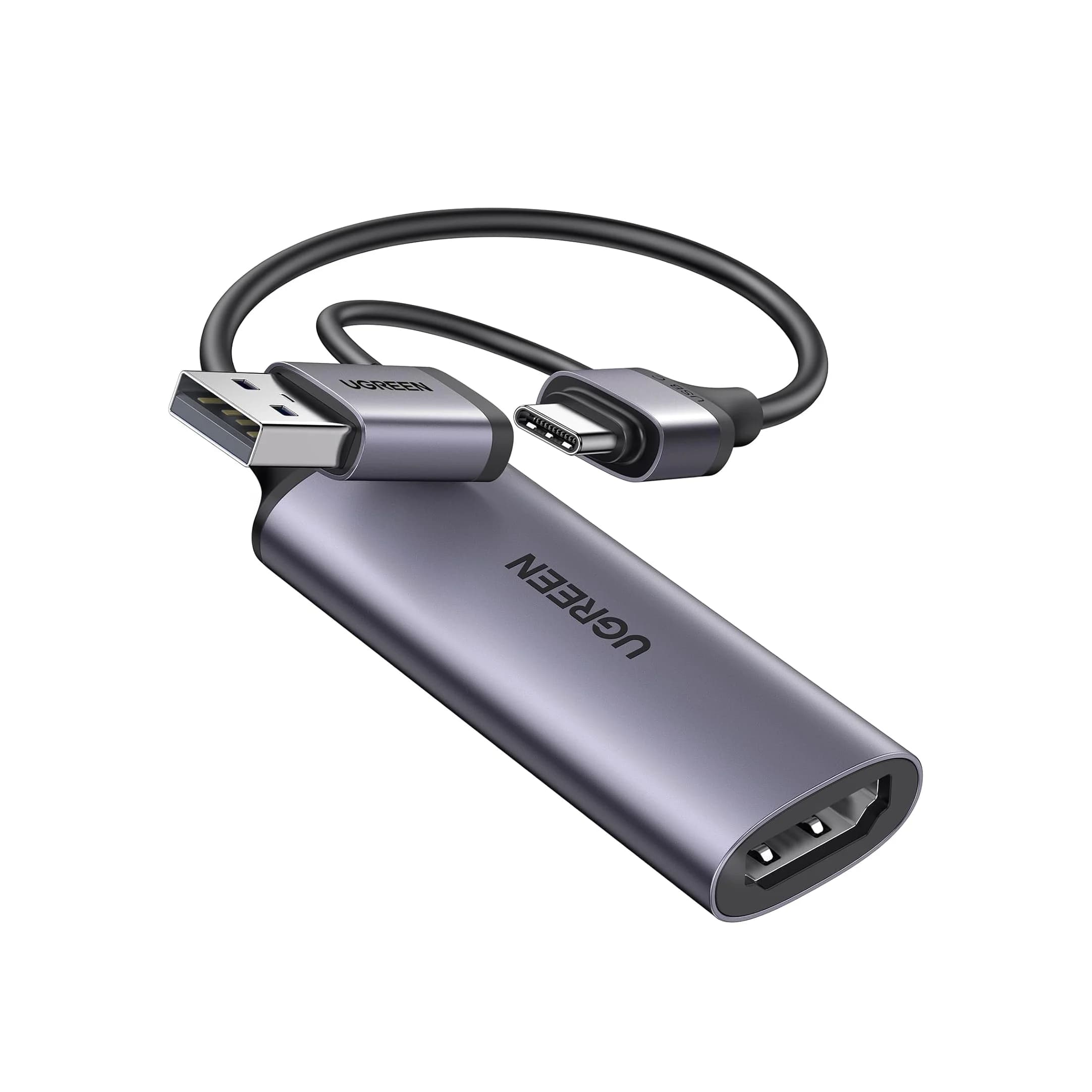 UGREEN Scheda di acquisizione video Dispositivo di streaming HD-MI a USB C 1080P 60FPS Acquisizione Ingresso 4K Registrazione audio di giochi