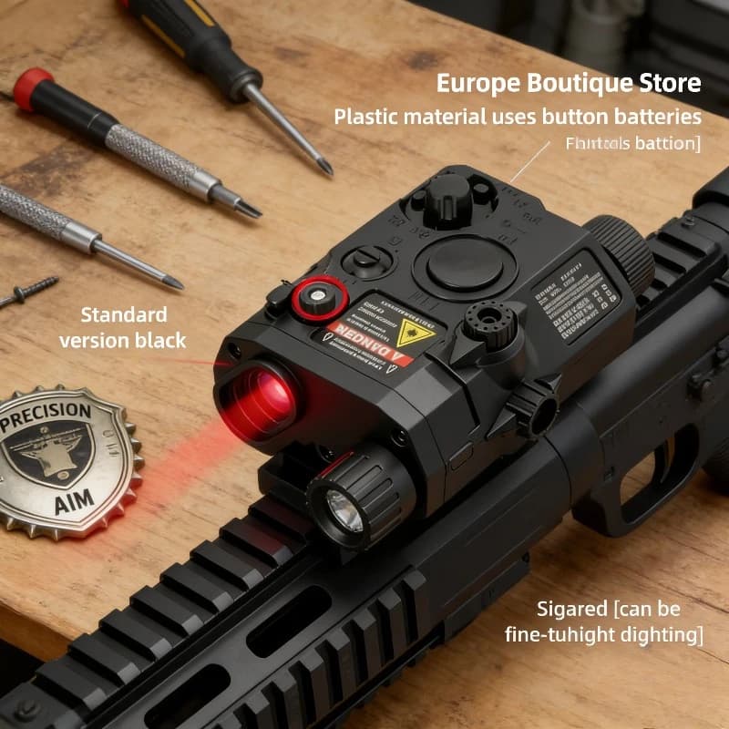 PEQ15 Multi-Functional Laser Box Flashlight: Fits 20mm Rail, for Toy Airsoft Guns, Hunting, CS & game,indicator