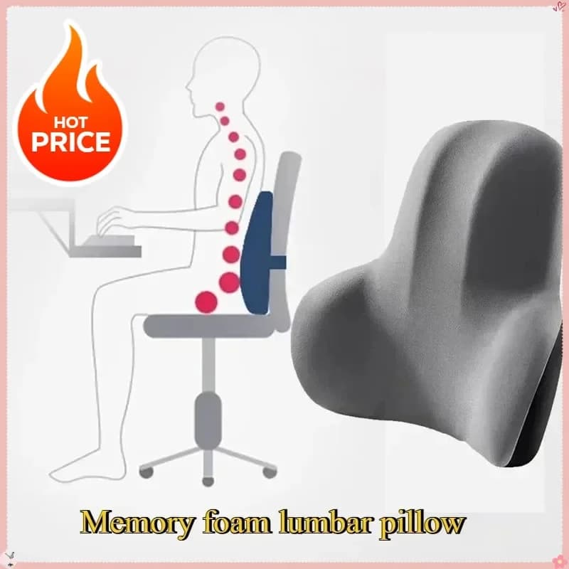 NUOVO Cuscino per Auto in Memory Foam, Supporto Lombare Protettivo, Cuscino Traspirante per Poggiatesta Auto, Allevia lo Stress, Cuscino per Sedile Auto