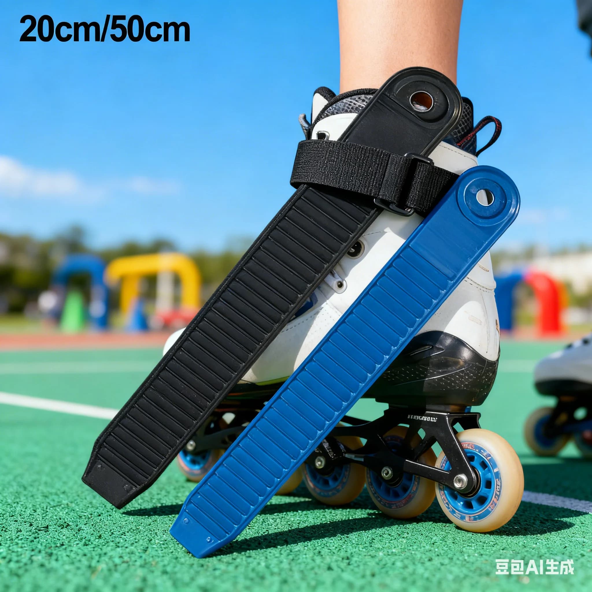 1 pz pattino a rotelle scarpa cinghia fissa 20/50 cm nylon foro rotondo cinturino con fibbia regolabile per slitta da ghiaccio scarpe a rotelle accessori