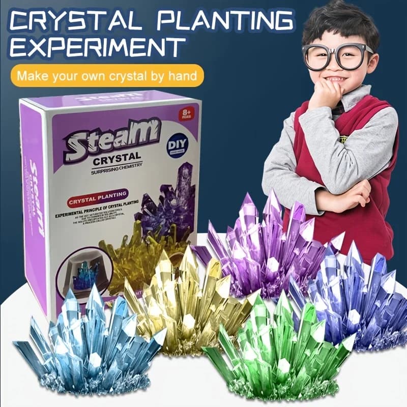 Esperimenti di coltivazione di cristalli, Giocattoli scientifici ed educativi, Cristalli coltivabili fai-da-te, Colore casuale, Natale/Halloween/Capodanno