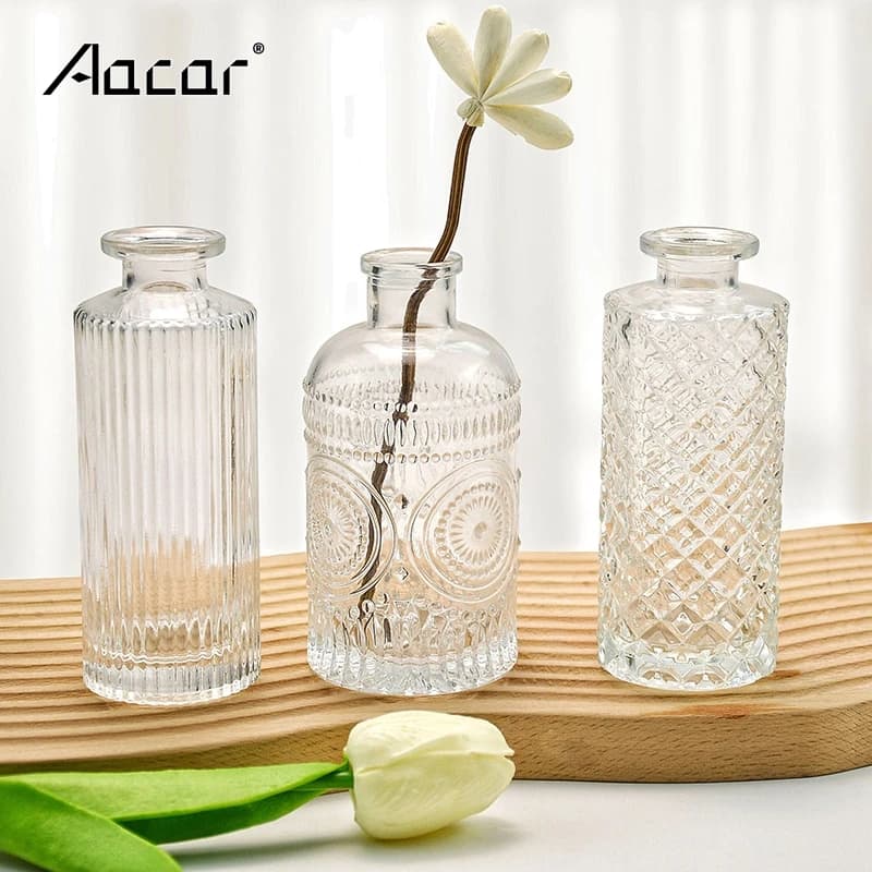 Flacone diffusore di aromi in vetro diamantato da 150ml flacone di profumo vuoto contenitore di olio essenziale riutilizzabile per alleviare lo Stress decorazioni per la casa
