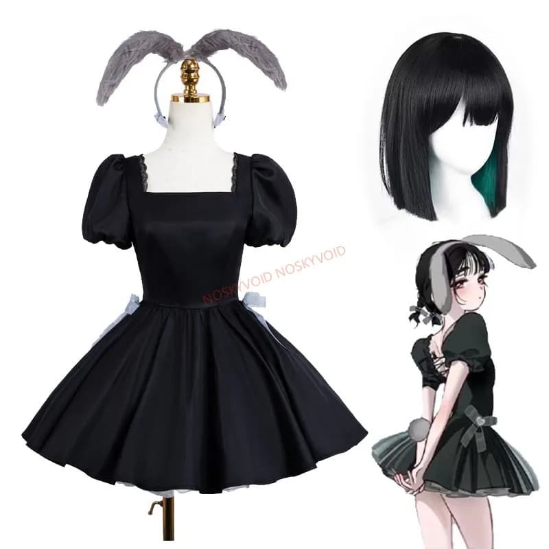 Alien Stage His Cosplay Costume and Wigs Hair Band 3rd Anniversary Dresses Cafe Party Bunny Girl Sua's Dress Up Halloween