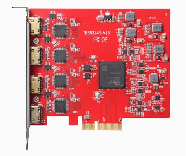 Per TBS6314R Scheda di acquisizione video HDMI HD a 4 canali vmix videoconferenze live telai 1080p60