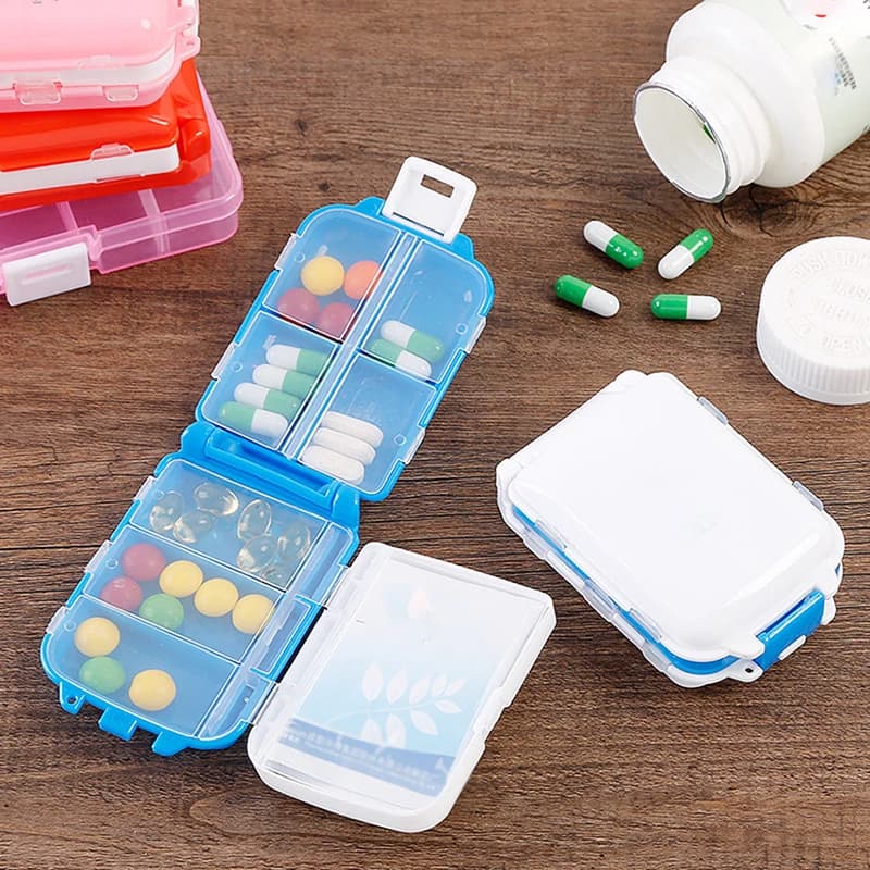 1 pz scatola di emergenza pieghevole in plastica kit di pronto soccorso portatile piccolo organizzatore di medicinali da viaggio mini scatola di immagazzinaggio di medicinali per la casa