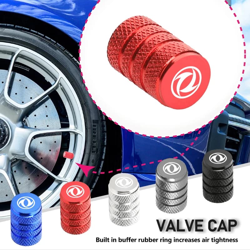 4Pcs Aluminum Alloy Car Wheel Tire Valve Caps Waterproof Tyre Rim Stem Covers For Dongfeng Motor DFM DFSK Glory 360 Cefiro MX6