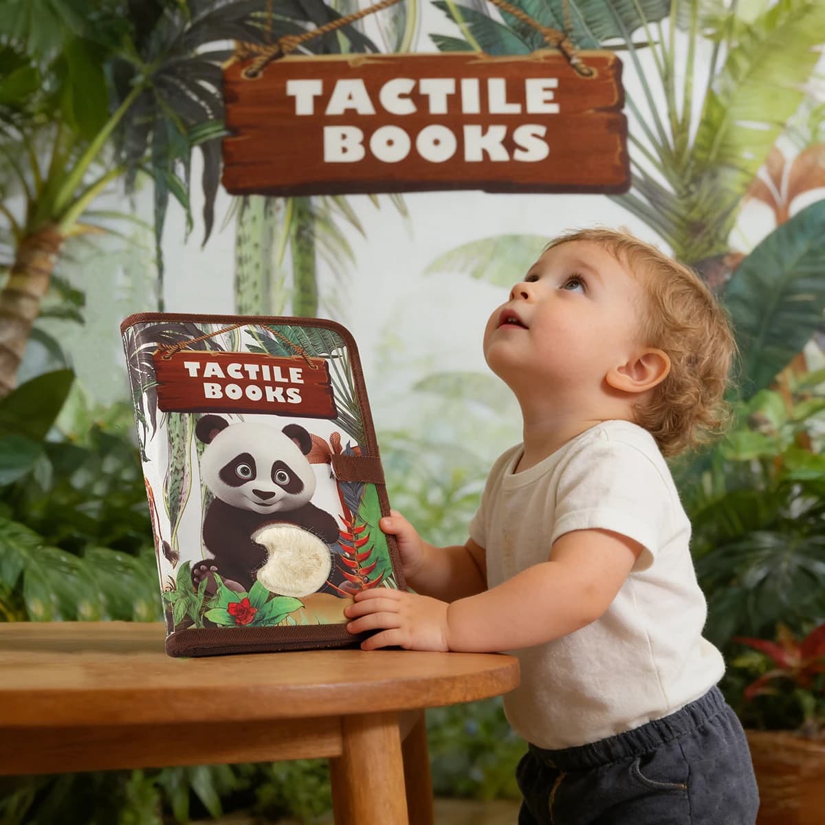 Libro Tattile Montessori per Bambini con Animali, Promuove lo Sviluppo Sensoriale, Migliora la Cognizione degli Animali, Libro Illustrato Puzzle, Regalo per Bambini e Bambine