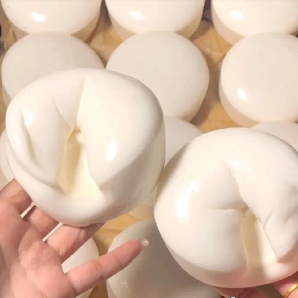 Giocattolo Antistress Morbido a Forma di Yogurt e Pane, Giocattolo Sensoriale a Lenta Risalita per Bambini e Adulti, Regalo Rilassante