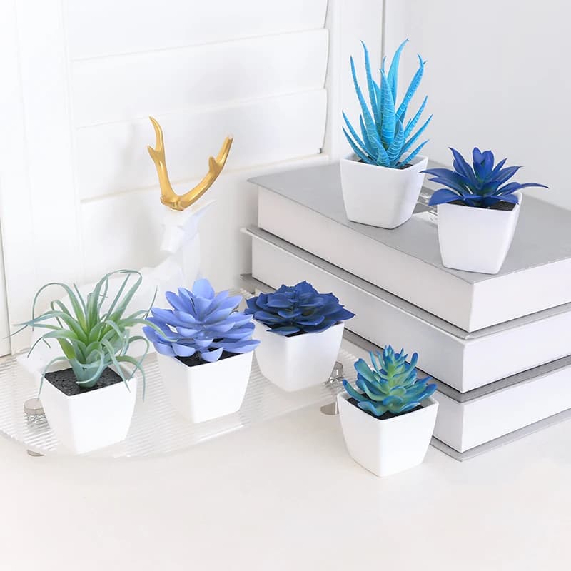 6 pieces (set) artificial fat plants, bonsai flowers, home decor, restaurants, hotel offices, desktop decorations