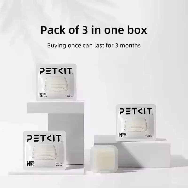PETKIT PURA MAX Deodorante per lettiera per gatti N50 Cubi deodorante di seconda generazione Ricarica sostitutiva per eliminazione automatica degli odori