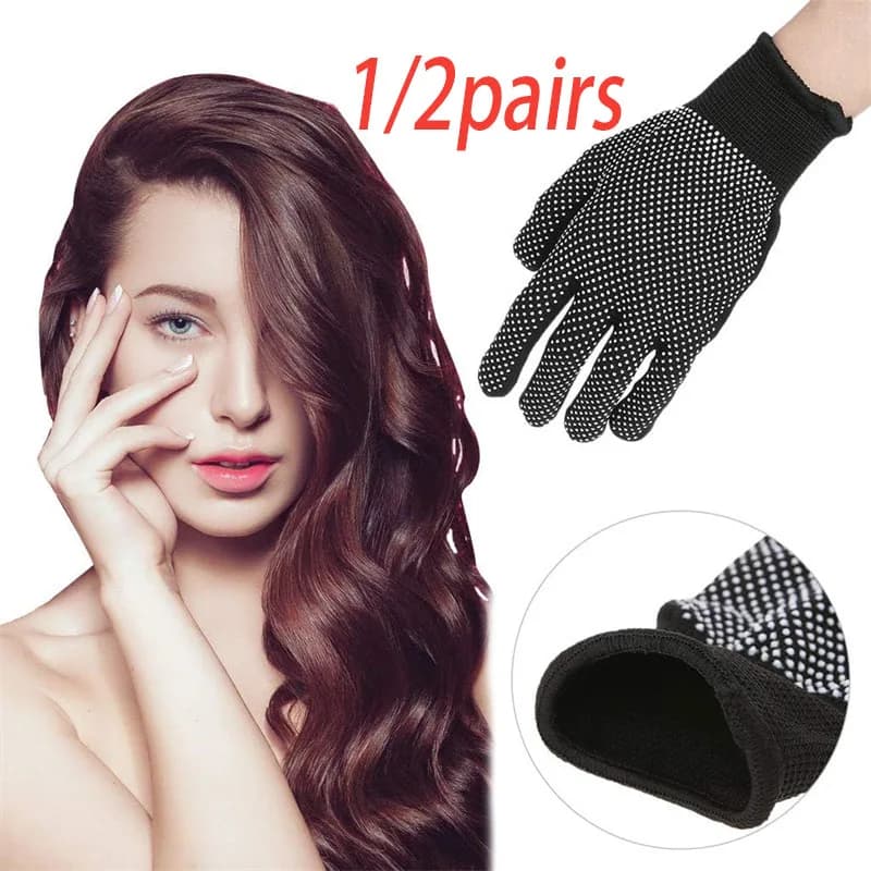 Guanti per lo styling termico Guanto resistente al calore Piastra per capelli Perm Curling Parrucchiere Guanto per dita resistente al calore Strumento per lo styling