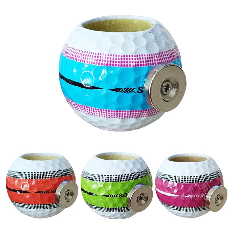 Portasigari con aspetto pallina da golf con magnete Durevole fermaglio per sigari Regali per sigari per golfisti Può essere assortito sul carrello o ringhiera