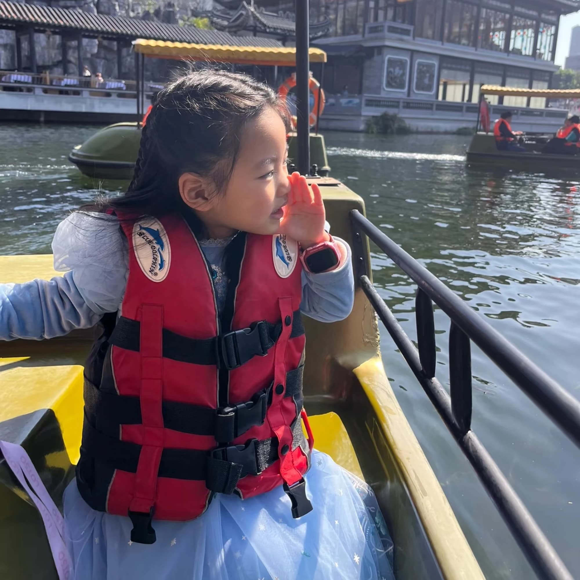 Giubbotto di Salvataggio XS-M per Nuoto, Canottaggio, Sci, Gilet di Sopravvivenza, Giubbotto in Poliestere per Bambini con Fischietto
