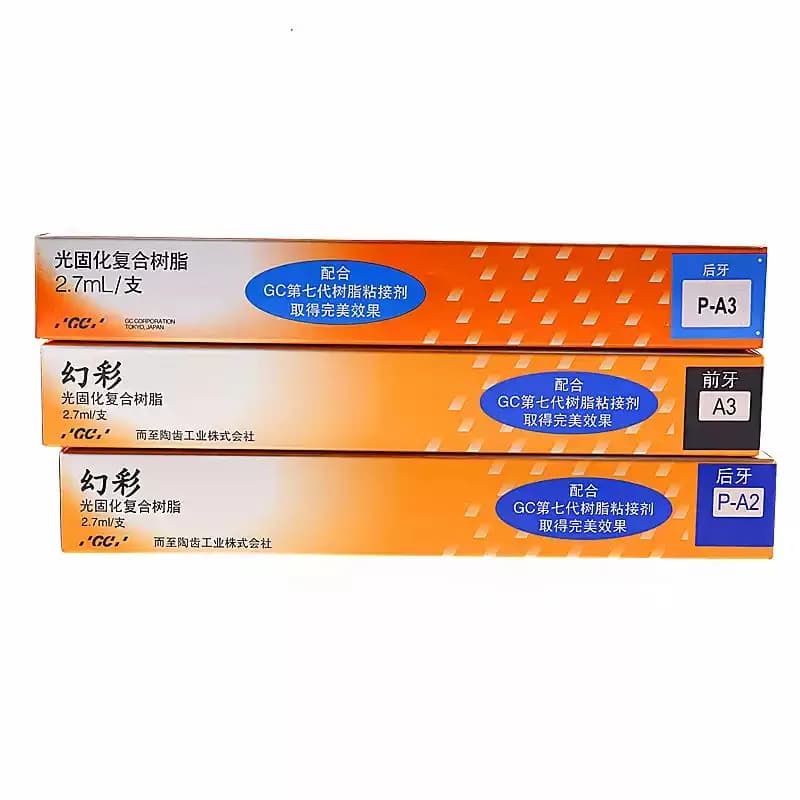Resina Composita Nanohibrida Fotopolimerizzabile Fuji GC 2.7ml per Denti Anteriori/Posteriori, Materiale Restaurativo per Otturazioni Dentali