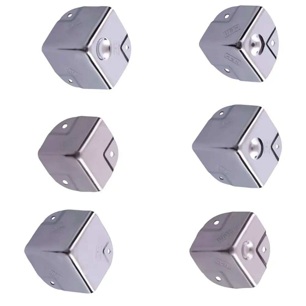 4Pcs Stainless Steel Box Wrap Corners Professional Furniture Corner Protectors for Couches Ottomans TV Tables Storage Boxes Desk