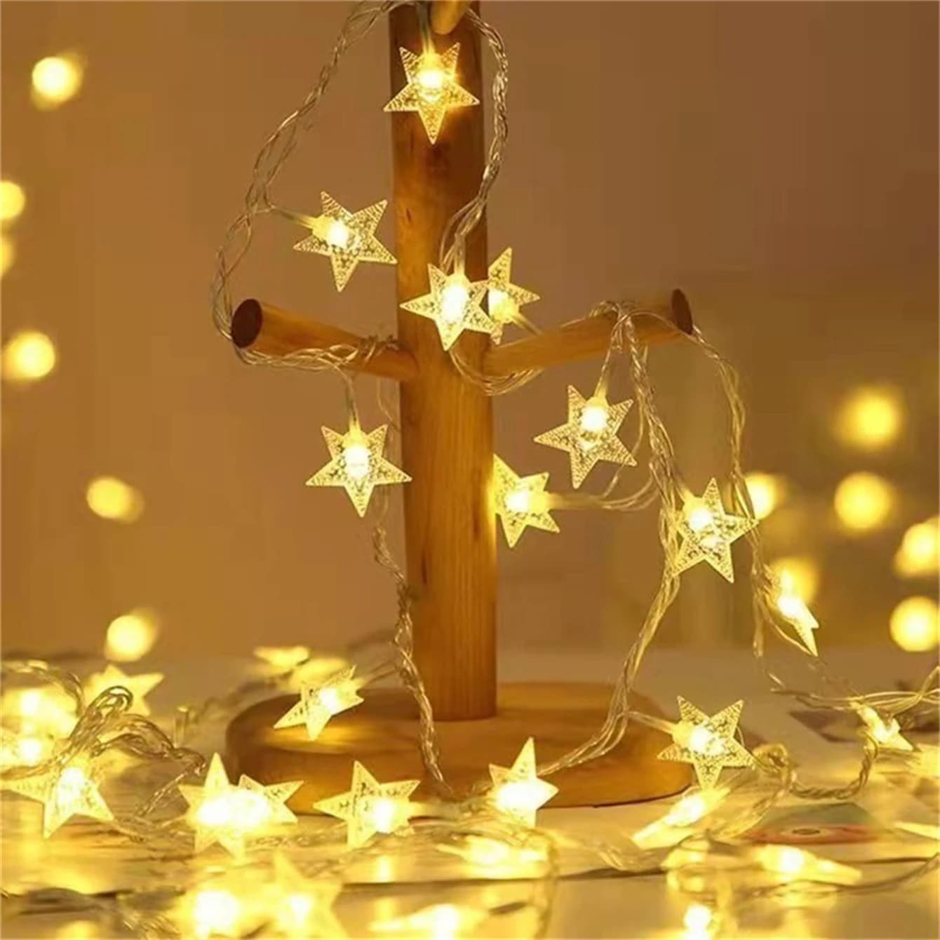 Luci Solari a Stella da Esterno 12m/7m/5m, 8 Modalità, Luci Fatate a Stella per Compleanni, Giardini, Matrimoni, Decorazioni per Giardini delle Fate