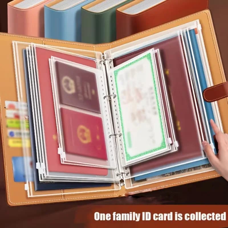 Organizzatore di Documenti Familiari A4 con Chiusura Magnetica, Cartella Espandibile a Grande Capacità con Pagine Regolabili per Casa, Ufficio e Viaggi