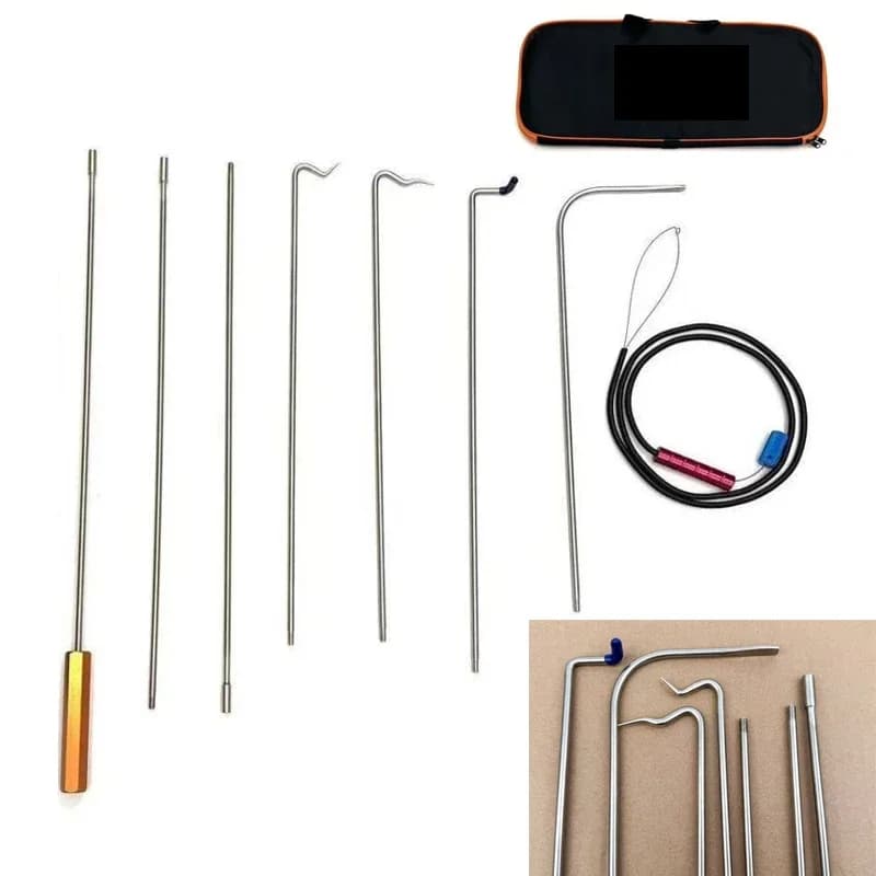 9 Pz/set Car Door Key Lost Block Unlocking Tool Kit Open Emergency Opening + Air Pump Black Car Styling Parts Car Accessories