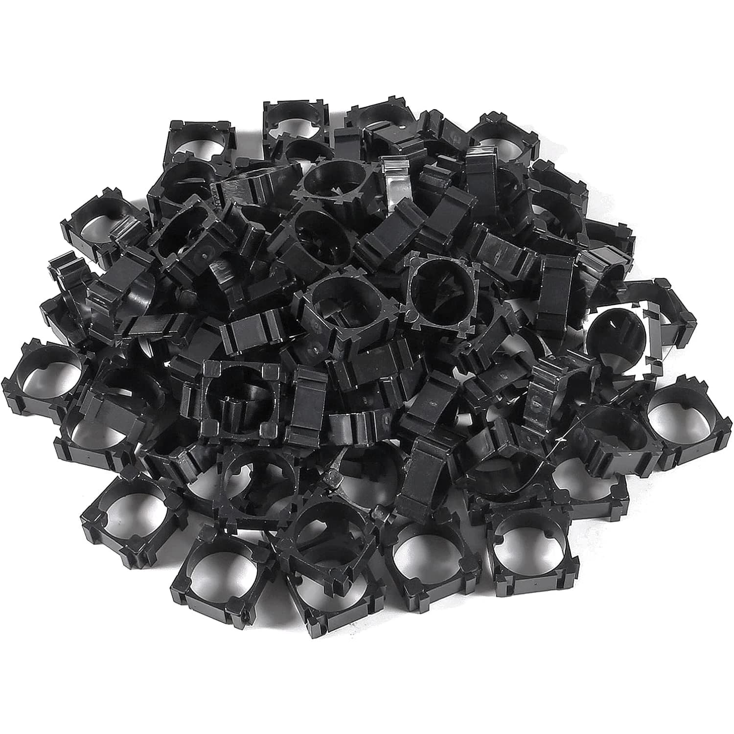 100 pieces 18650 support for lithium battery cell, battery storage box spacer bracket for cell bracket for cylindrical plastic battery