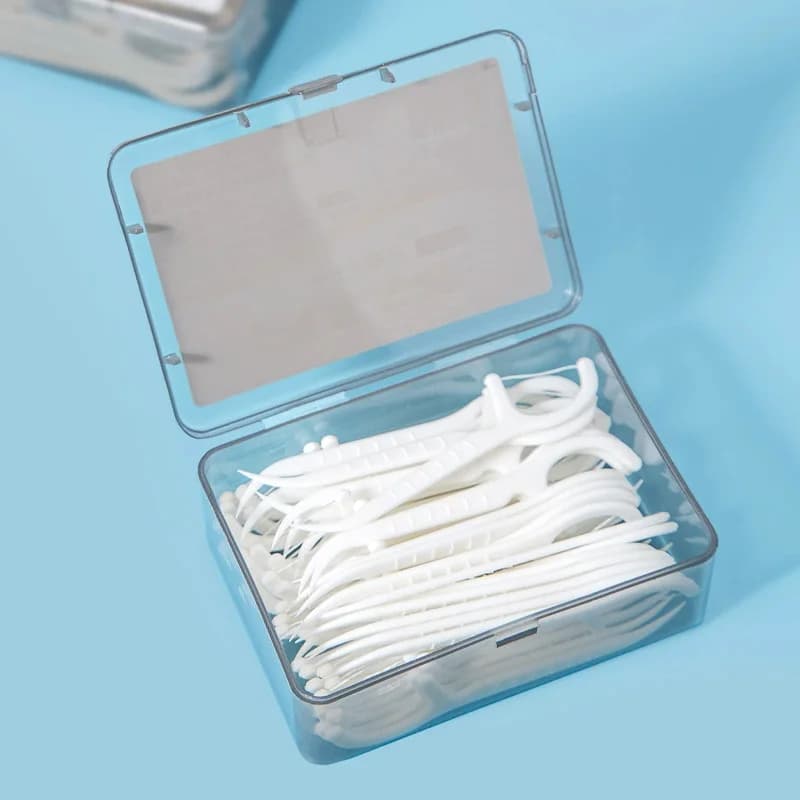 Plettri per filo interdentale confezionati singolarmente, igienici. 8x6x3 cm, portatile, per la freschezza in movimento