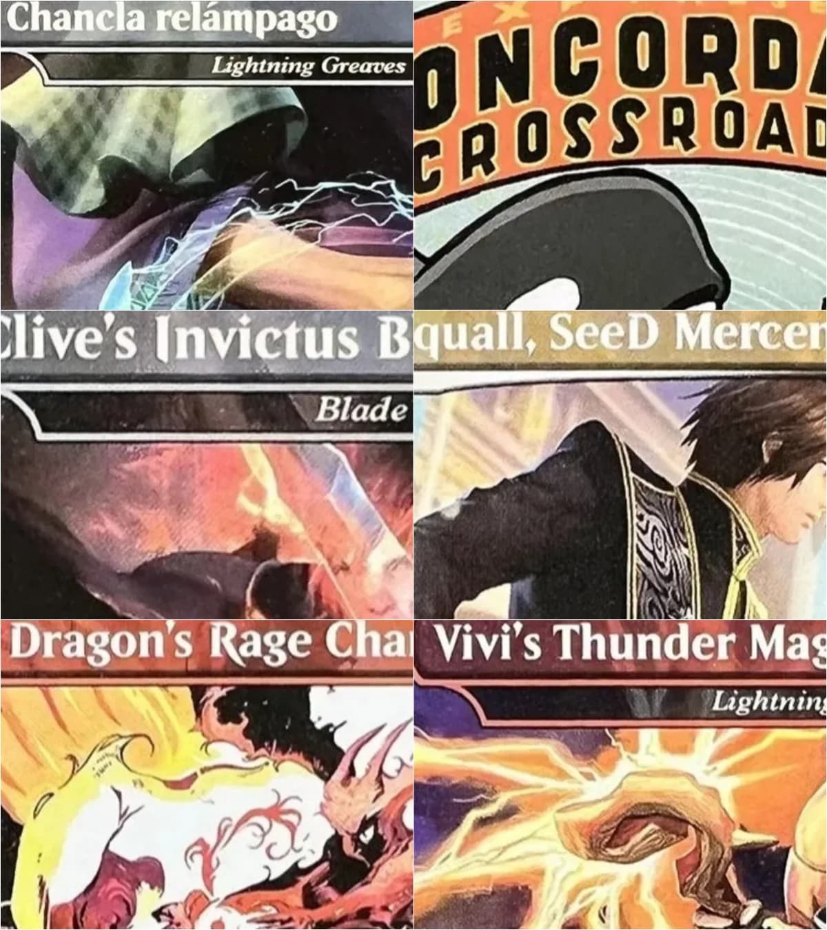 Carte Proxy Magiche SLD: "Spada Fulminante dei Nuvole/Ventri dell'Abbandono/Divaricazione Ciclonica" - Carte da Gioco di Qualità per Giochi da Tavolo e Trading Card