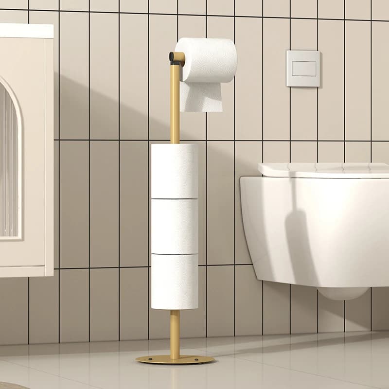 Portaoggetti per carta in rotolo Porta carta igienica pieghevole, design salvaspazio, portaoggetti verticale di grande capacità per bagno moderno