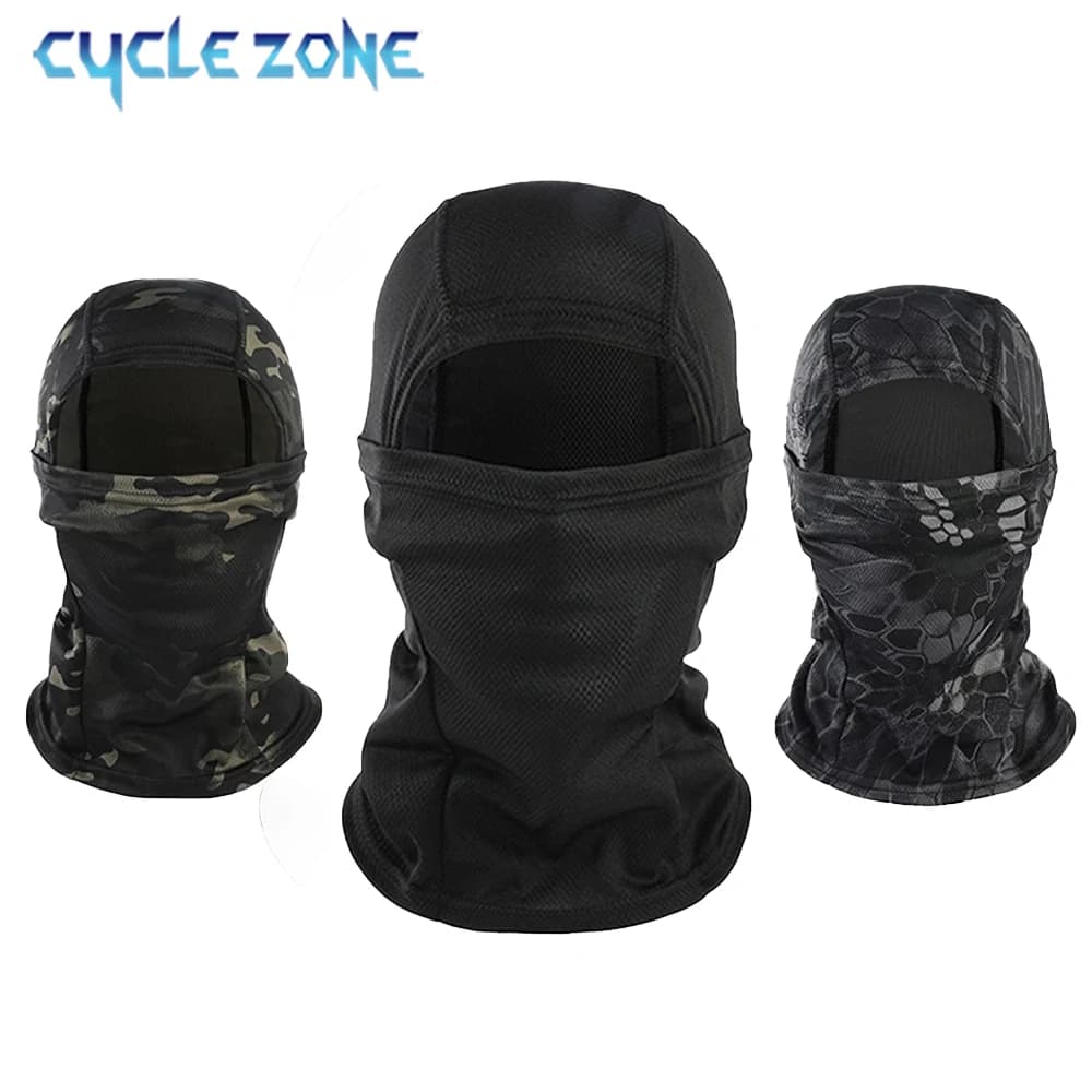 Passamontagna per bicicletta Maschera a pieno facciale Protezione UV traspirante Copertura per il viso Fodera per cappuccio per bici da moto Sport Corsa Attrezzatura da ciclismo