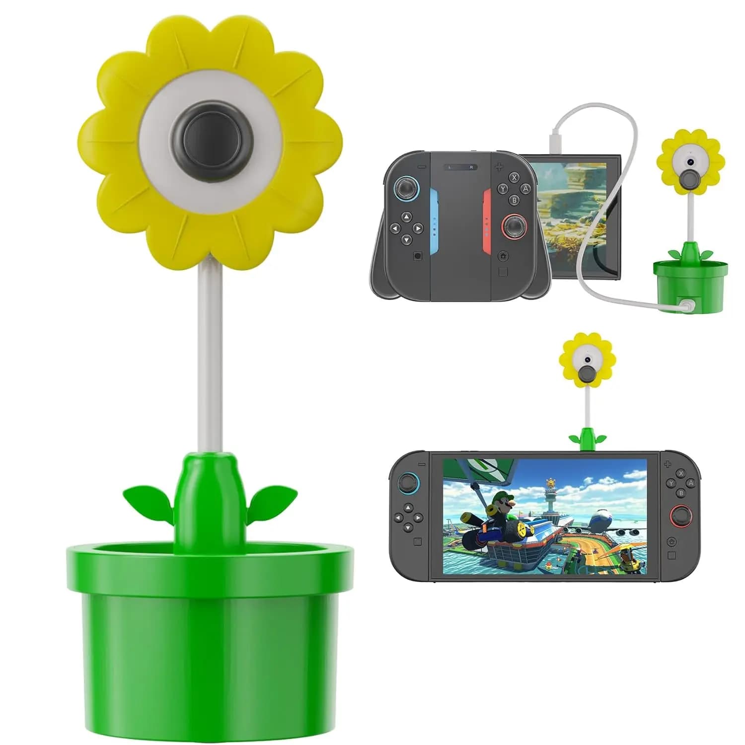 Per Switch 2 720P Registrazione acquisizione video Fotocamera USB-C con supporto Cavo USB tipo C Collegamento diretto Montaggio su scrivania per Switch2