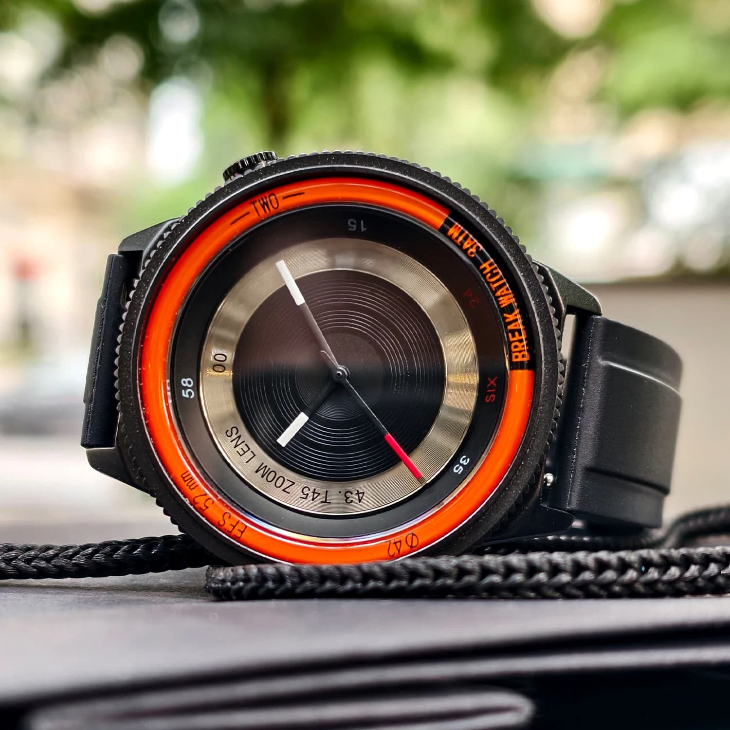 BREAK Black Camera Series Women's Luxury Fashion Casual Stainless Steel Strap Unique Sports Waterproof Quartz Watches For Men