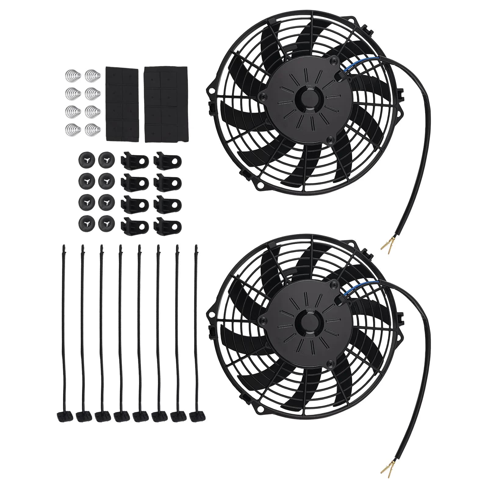 Gruppo ventola di raffreddamento motore 9 pollici 80W 12V Radiatore elettrico universale